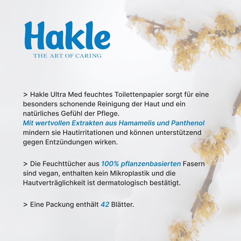Hakle Feucht ULTRA MED Feuchttücher 12 Packungen mit Panthenol