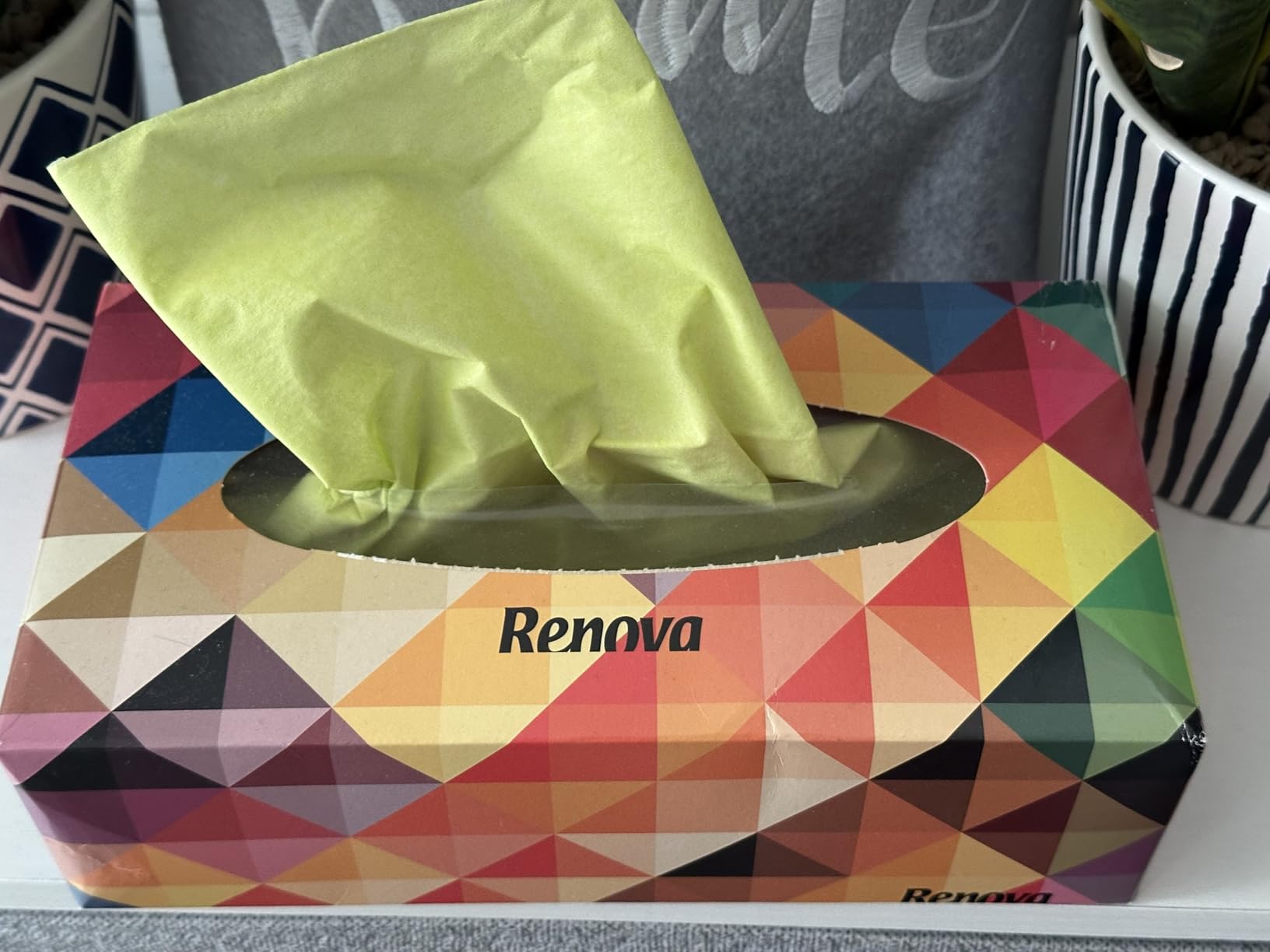 Renova Tissues TWO COLOUR Facial Taschentücher 80 Stück, zweifarbig
