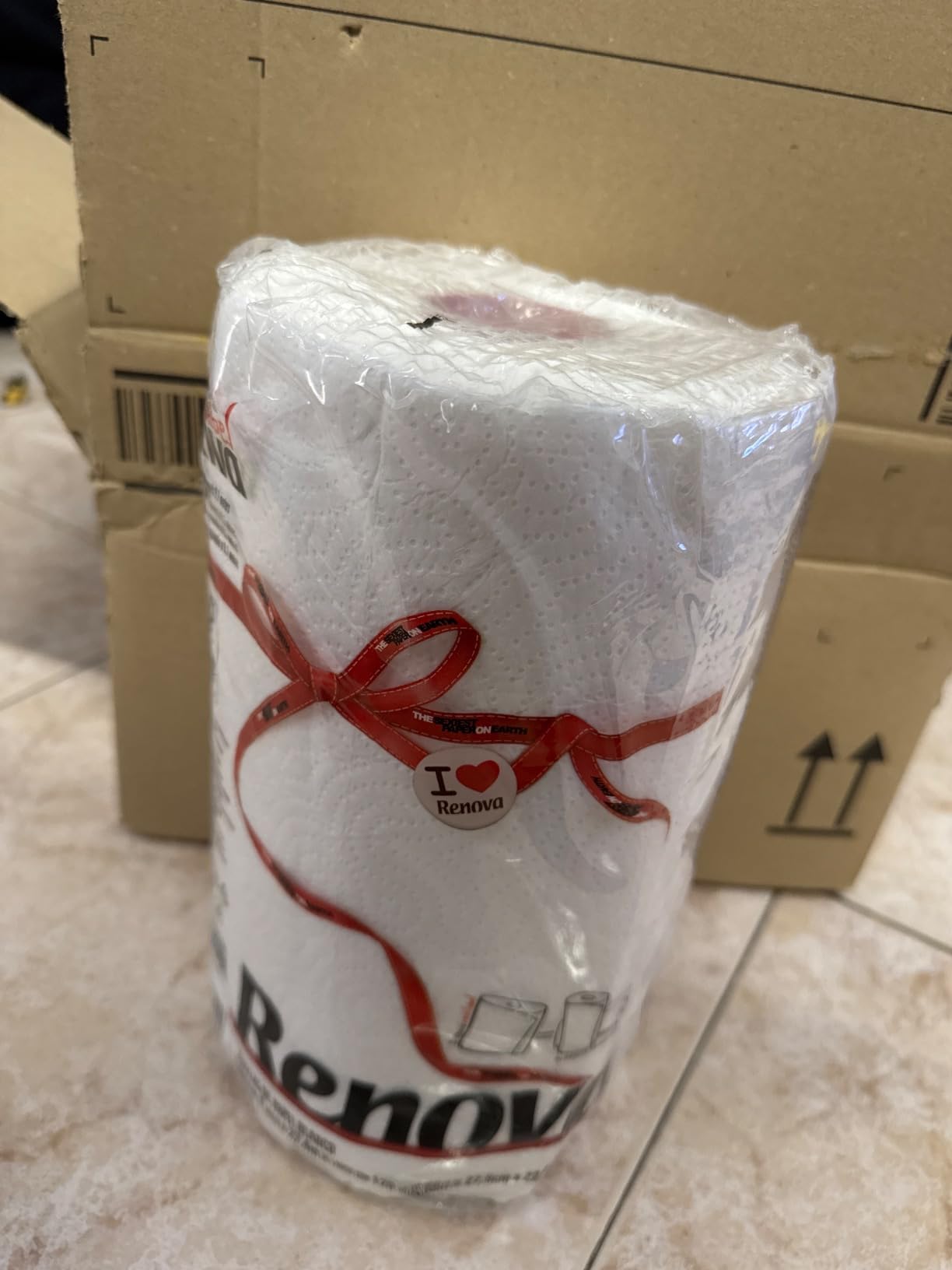 Renova Kitchen Roll Pink Paper Towel 1 Roll, rosa