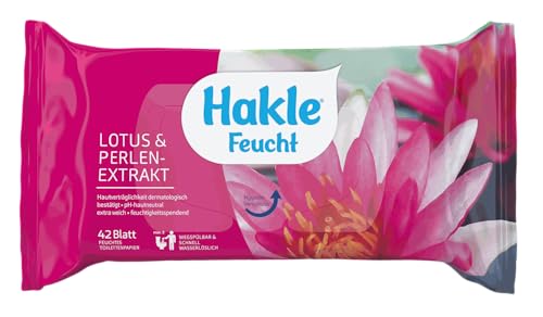 Hakle Feucht Lotus & Perlenextrakt feuchtes Toilettenpapier 12 Packungen