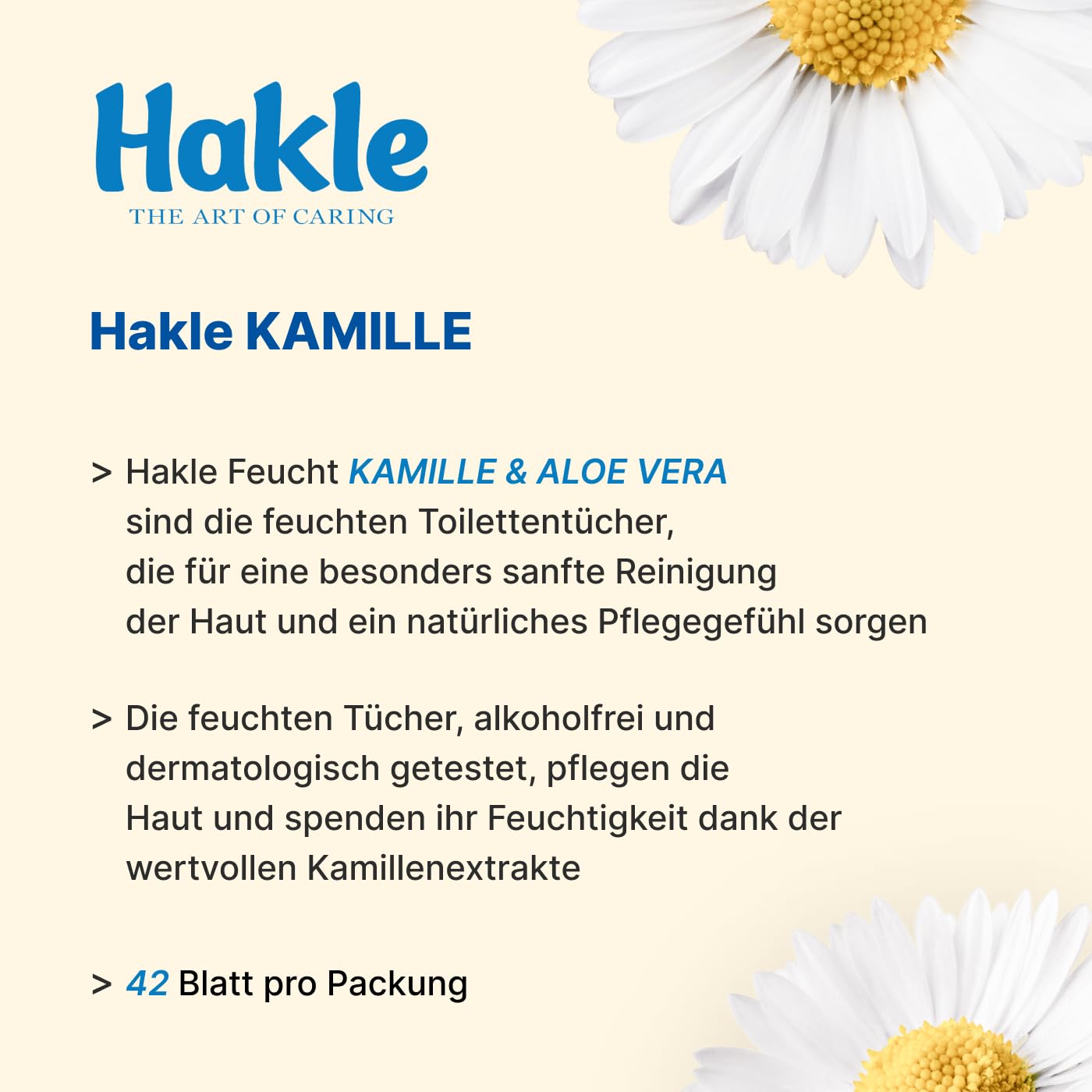 Hakle Kamille & Aloe Vera Feuchtes Toilettenpapier, 12 Packungen, vegan