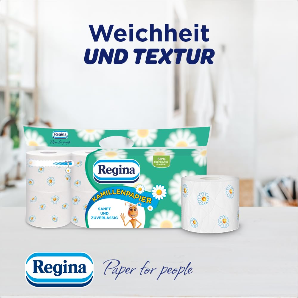 Regina Kamillenpapier Toilettenpapier 16 Rollen, Kamillenduft