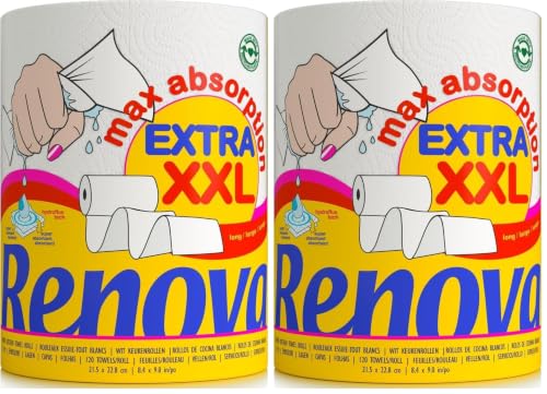 Renova Kitchen Roll MAX ABSORPTION EXTRA XXL Küchenrolle, 1 Rolle, 120 Blatt