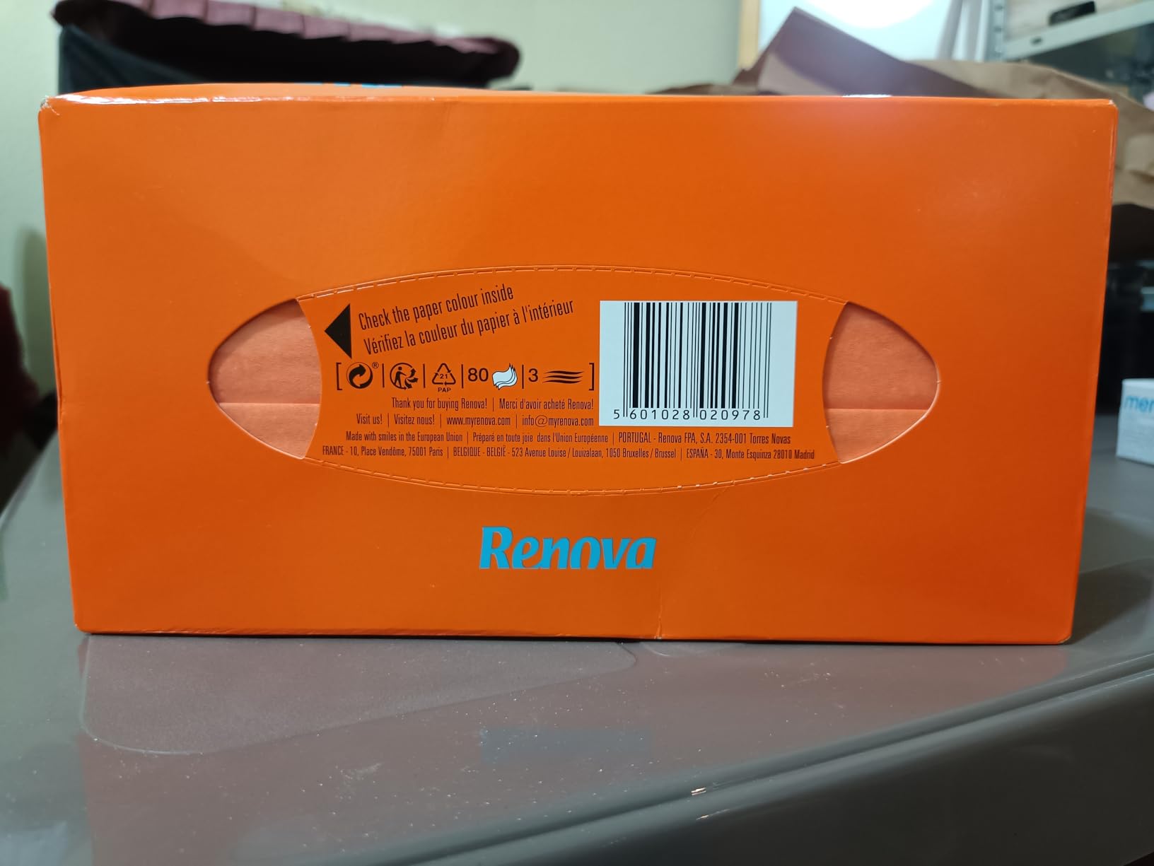 Renova Tissues RED Facial Kosmetiktücher 80 Stück rot 3-lagig