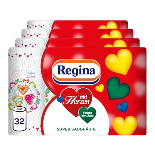 Regina mit Herzen Haushaltstücher 32 Rollen à 43 Blatt, 3-lagig, FSC-zertifiziert