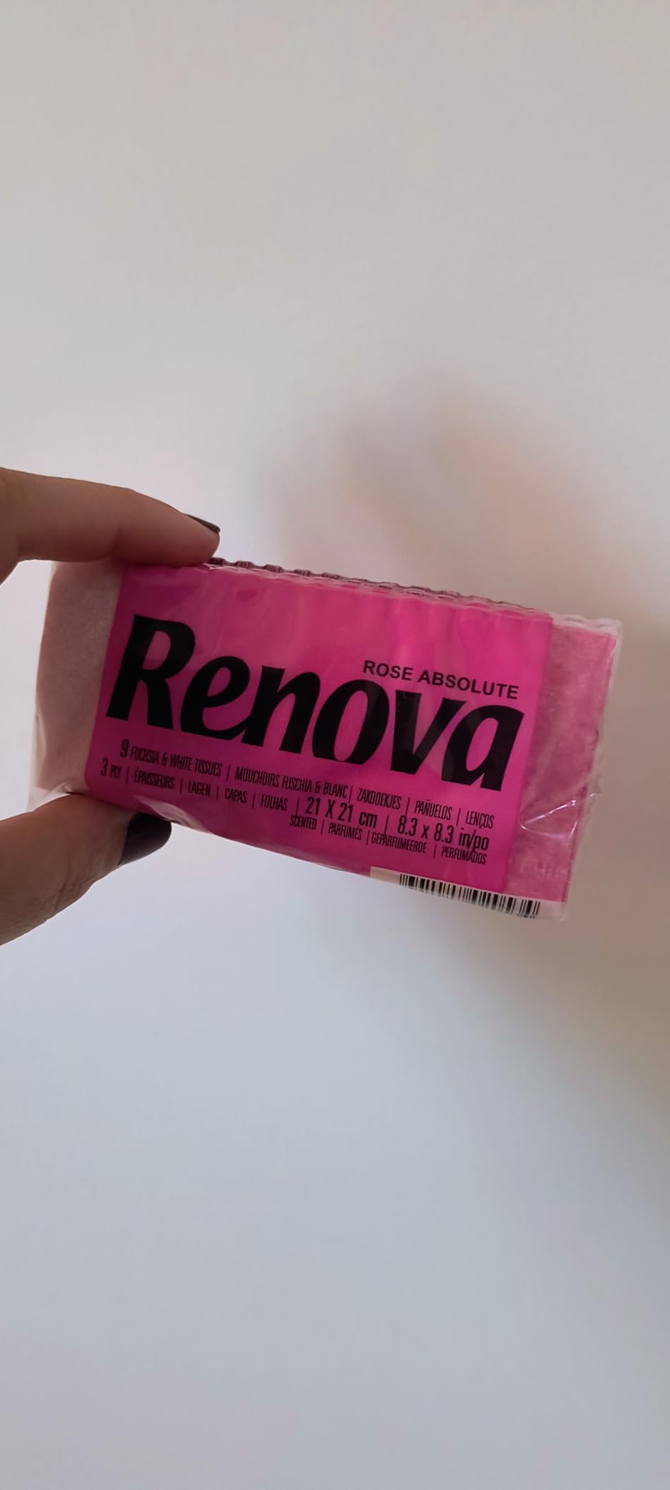 Renova Tissues Red Label Taschentücher blau, Blaubeerkuchenduft, 6 Päckchen
