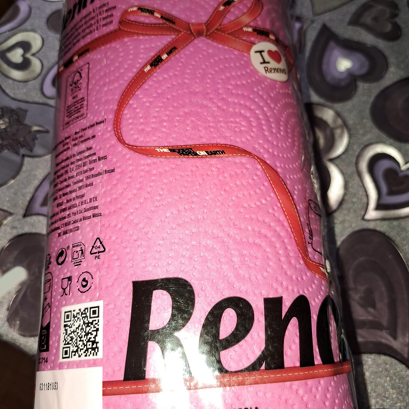 Renova Kitchen Roll Pink Paper Towel 1 Roll, rosa
