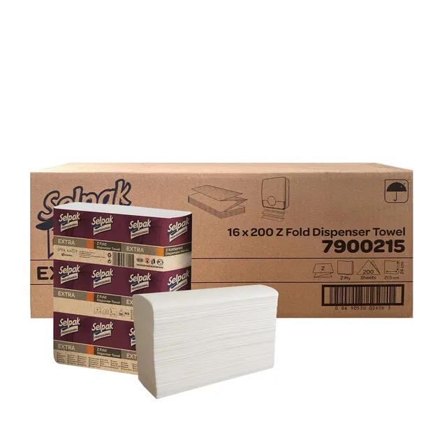 Selpak Paper Towels Professionelle Papierhandtücher 16 Packungen Z-Falz