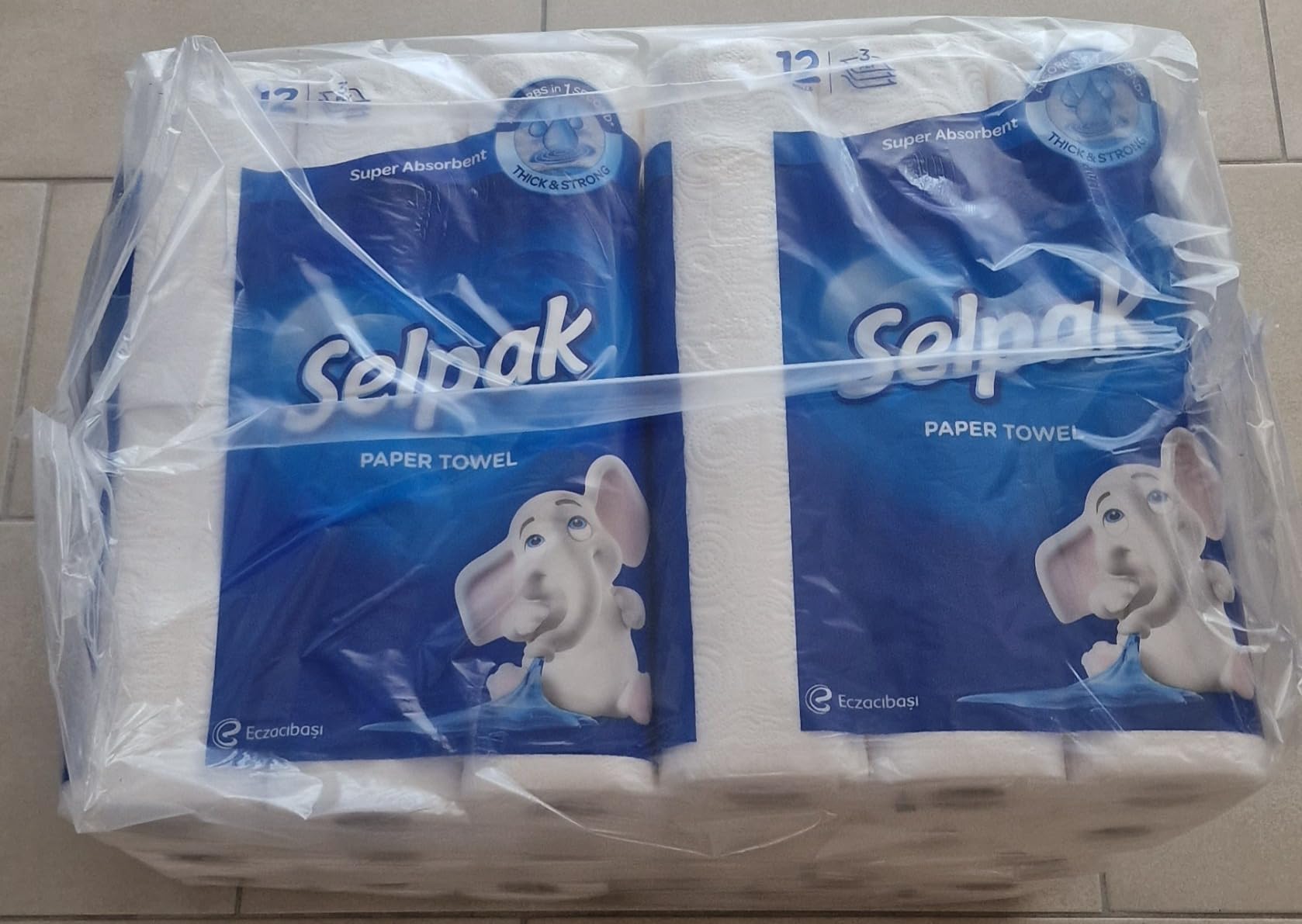 Selpak Paper Towels Küchenpapier, 48 Rollen à 75 Blatt, 3-lagig