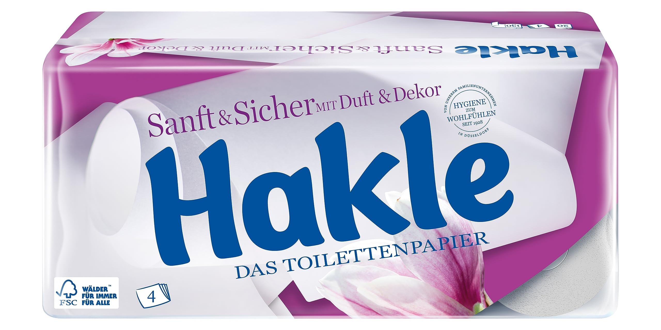 Hakle Sanft & Sicher Toilettenpapier 40 Rollen, 4-lagig
