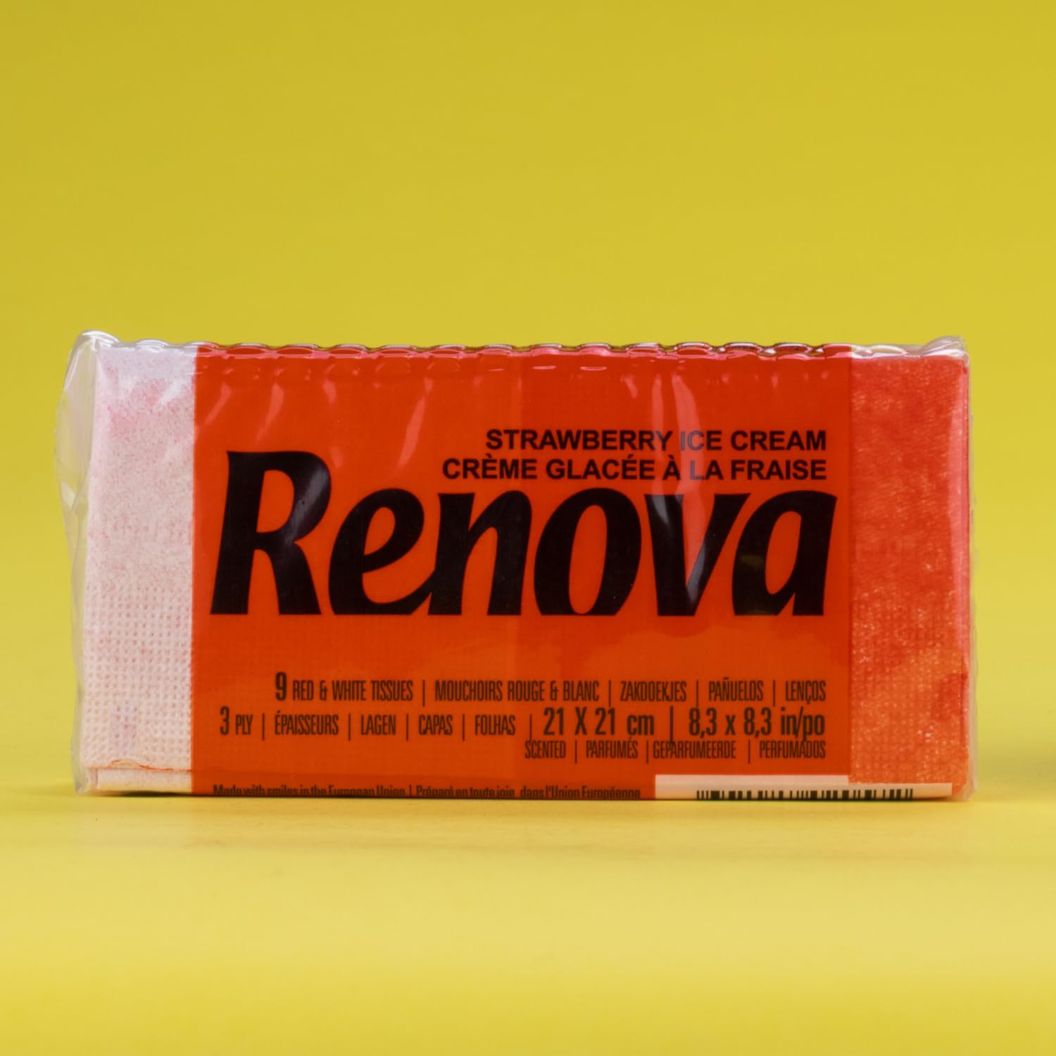 Renova Strawberry Ice Cream Taschentücher 6 Packungen mit Erdbeerduft