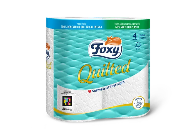 Foxy Quilted Toilettenpapier, 3-lagig und weich