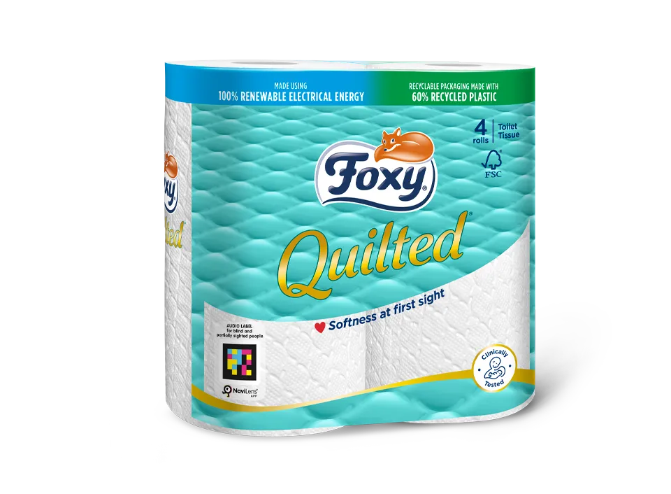 Foxy Quilted Toilettenpapier, 3-lagig und weich