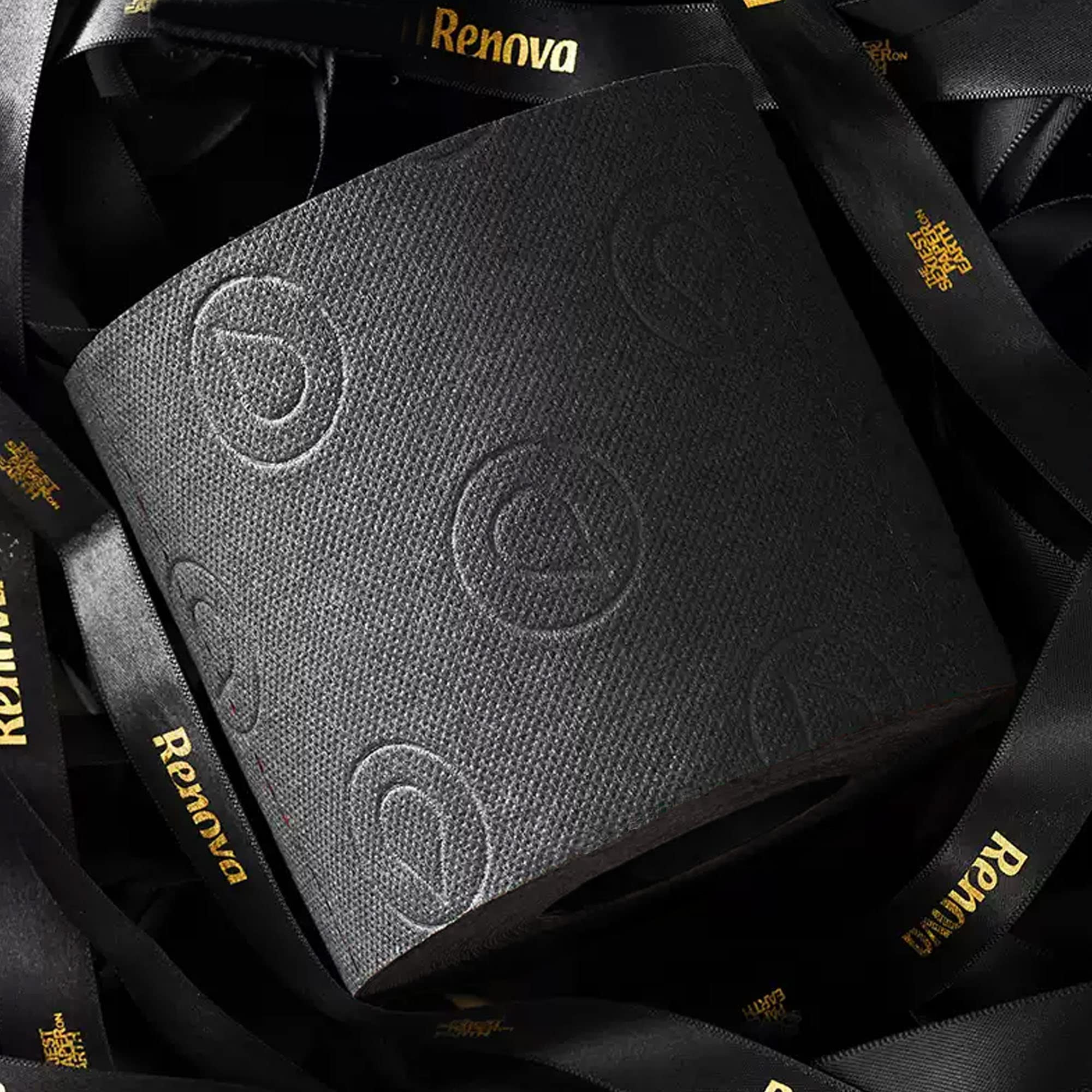 Renova Toilet Paper Black Label Toilettenpapier 6 Rollen, schwarz