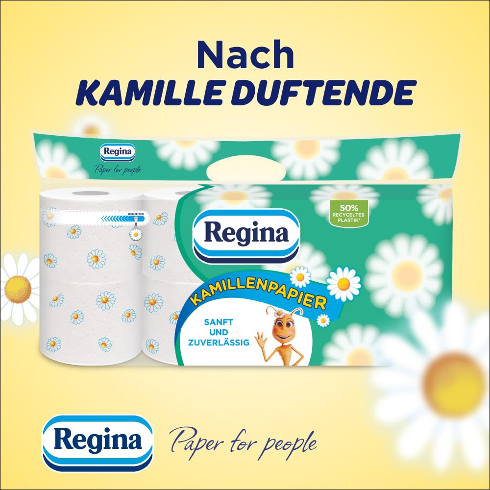 Regina Kamillenpapier Toilettenpapier 16 Rollen, Kamillenduft