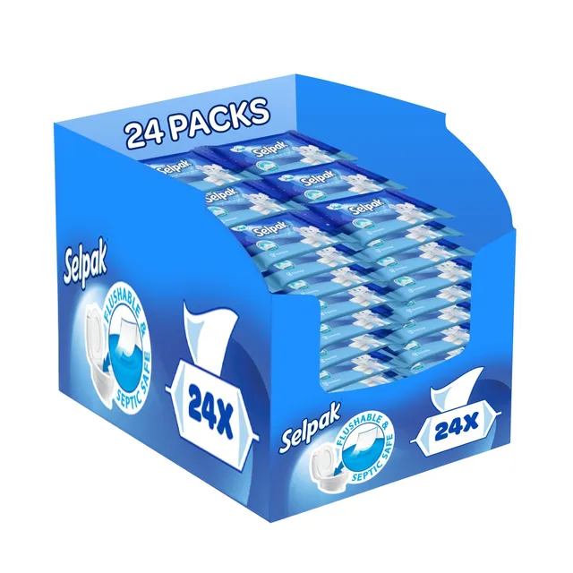 Selpak Wet Wipes Feuchtes Toilettenpapier 1008 Tücher 24 Packungen spülbar
