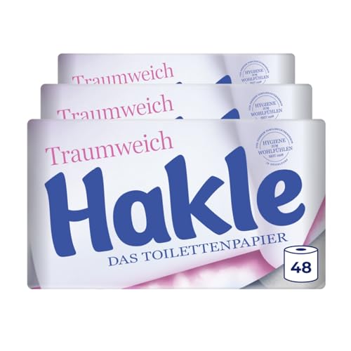 Hakle Traumweich Toilettenpapier, 48 Rollen, 4-lagig, ohne Duft