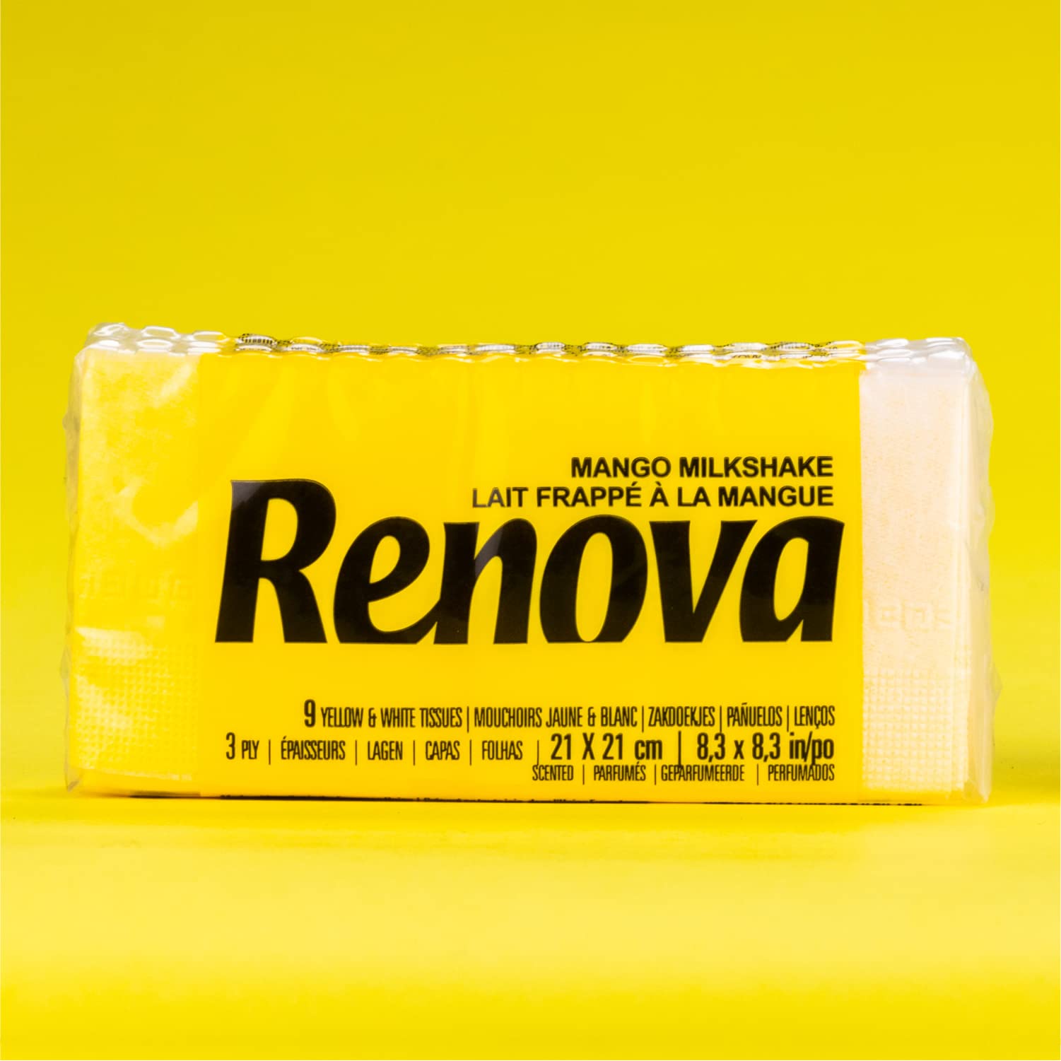 Renova Tissues Red Label MANGO Taschentücher 12 Stück 1er Pack Mango-Duft