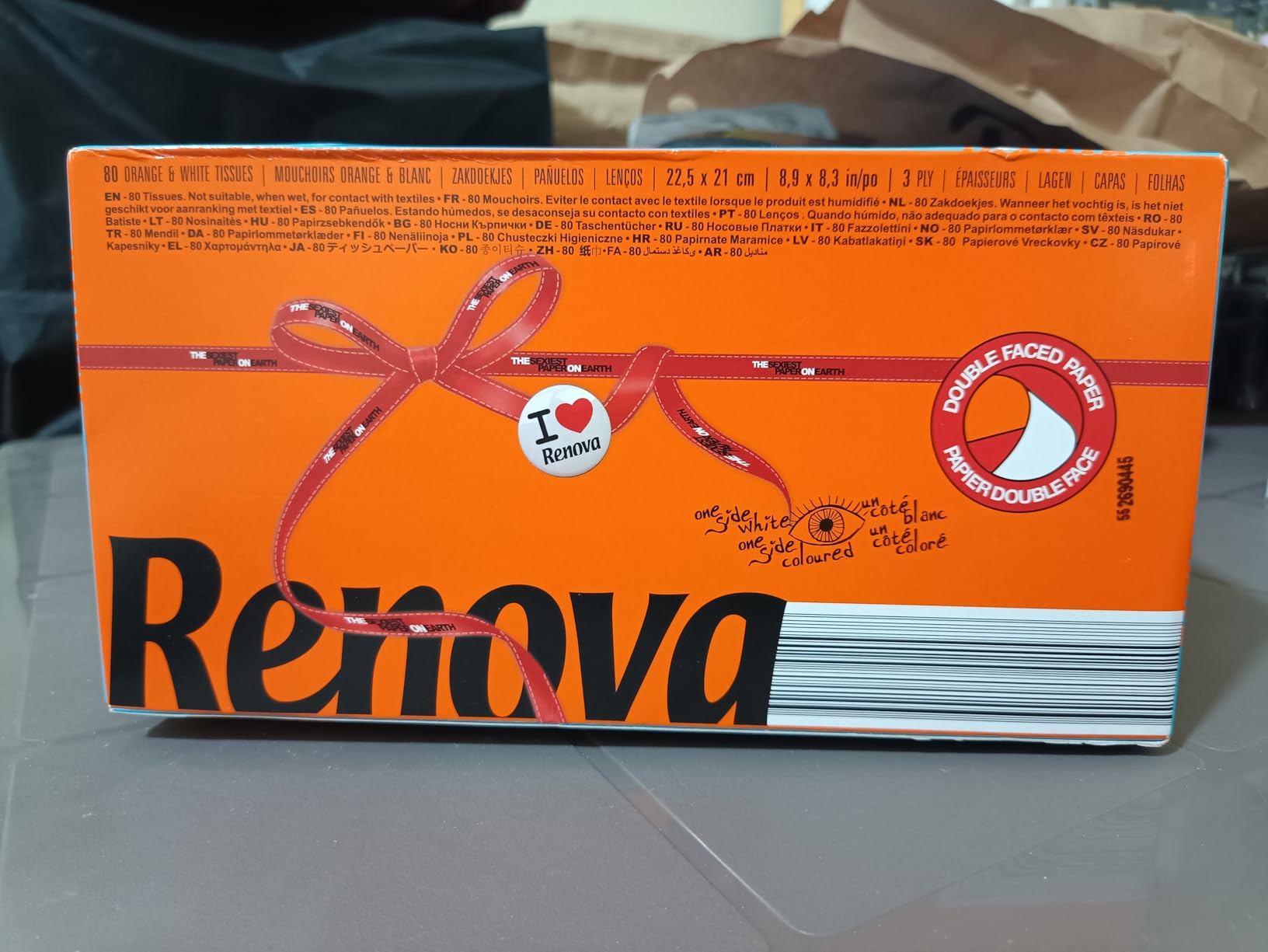 Renova Tissues RED Facial Kosmetiktücher 80 Stück rot 3-lagig