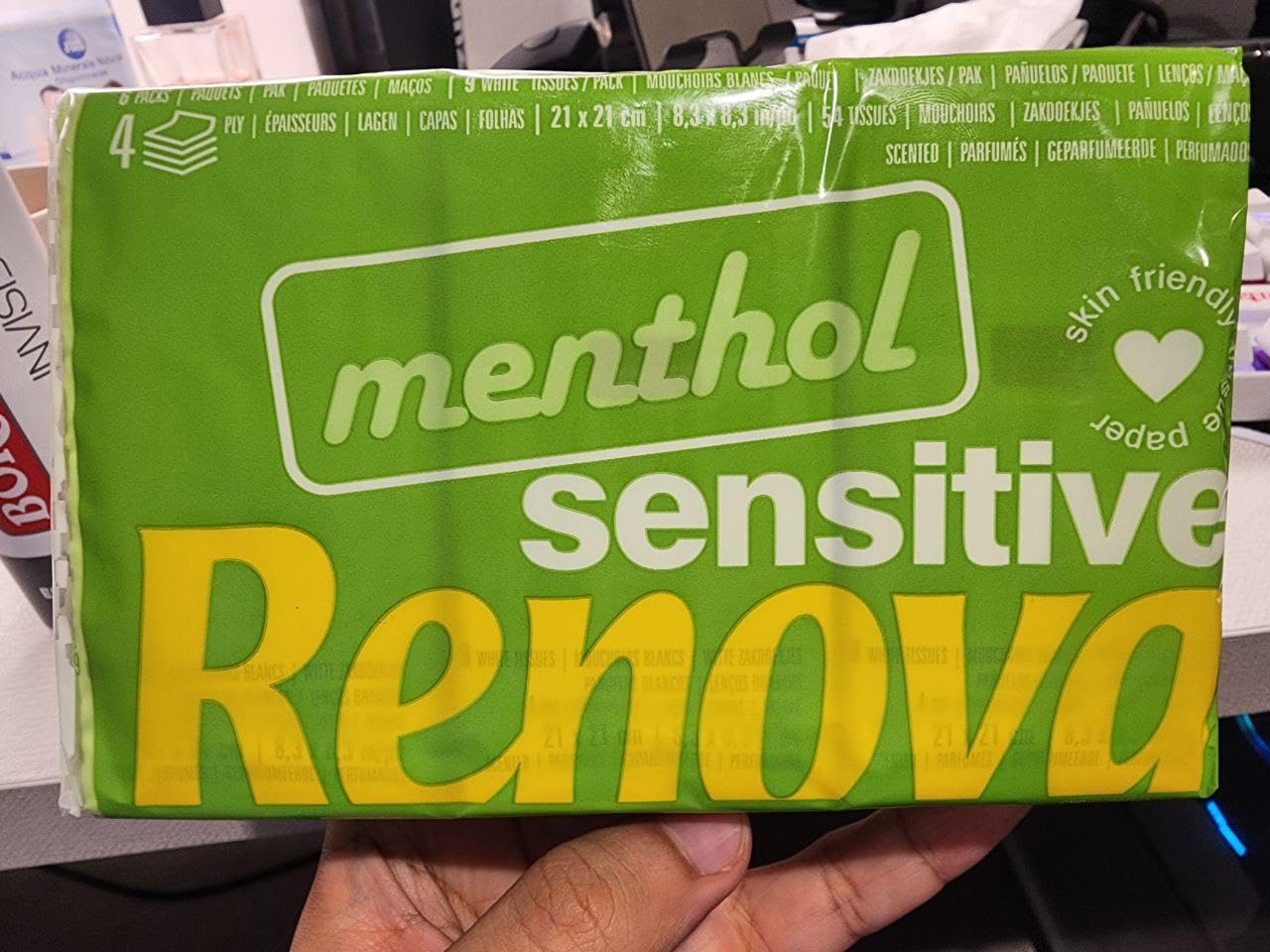 Renova Tissues SENSITIVE MENTHOL Pocket Tissues 6 Packs, weiß