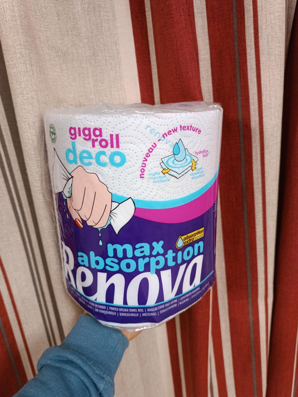 Renova Kitchen Roll GIGAROLL DECO Küchenrolle Large, 1 Rolle