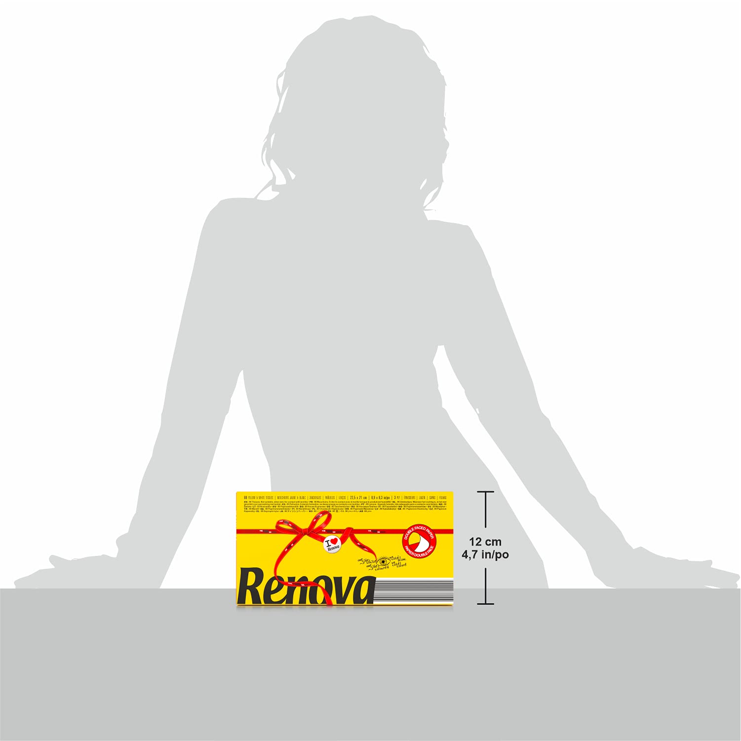 Renova Red Label Gesichtstücher 80 Stück, gelb