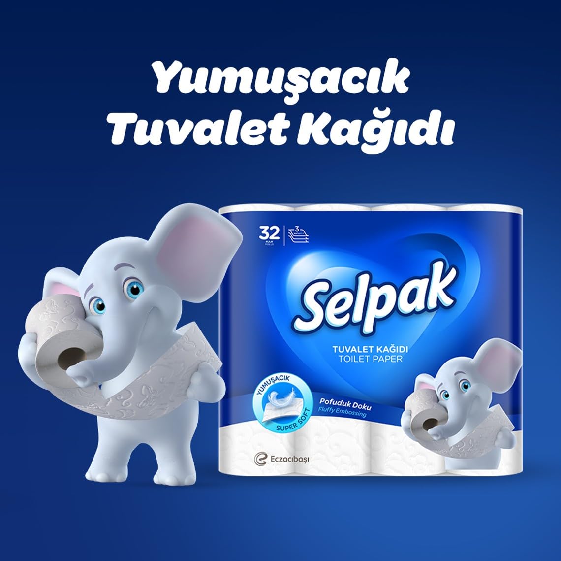 Selpak Toilettenpapier 32 Rollen 3-lagig aus Zellulose