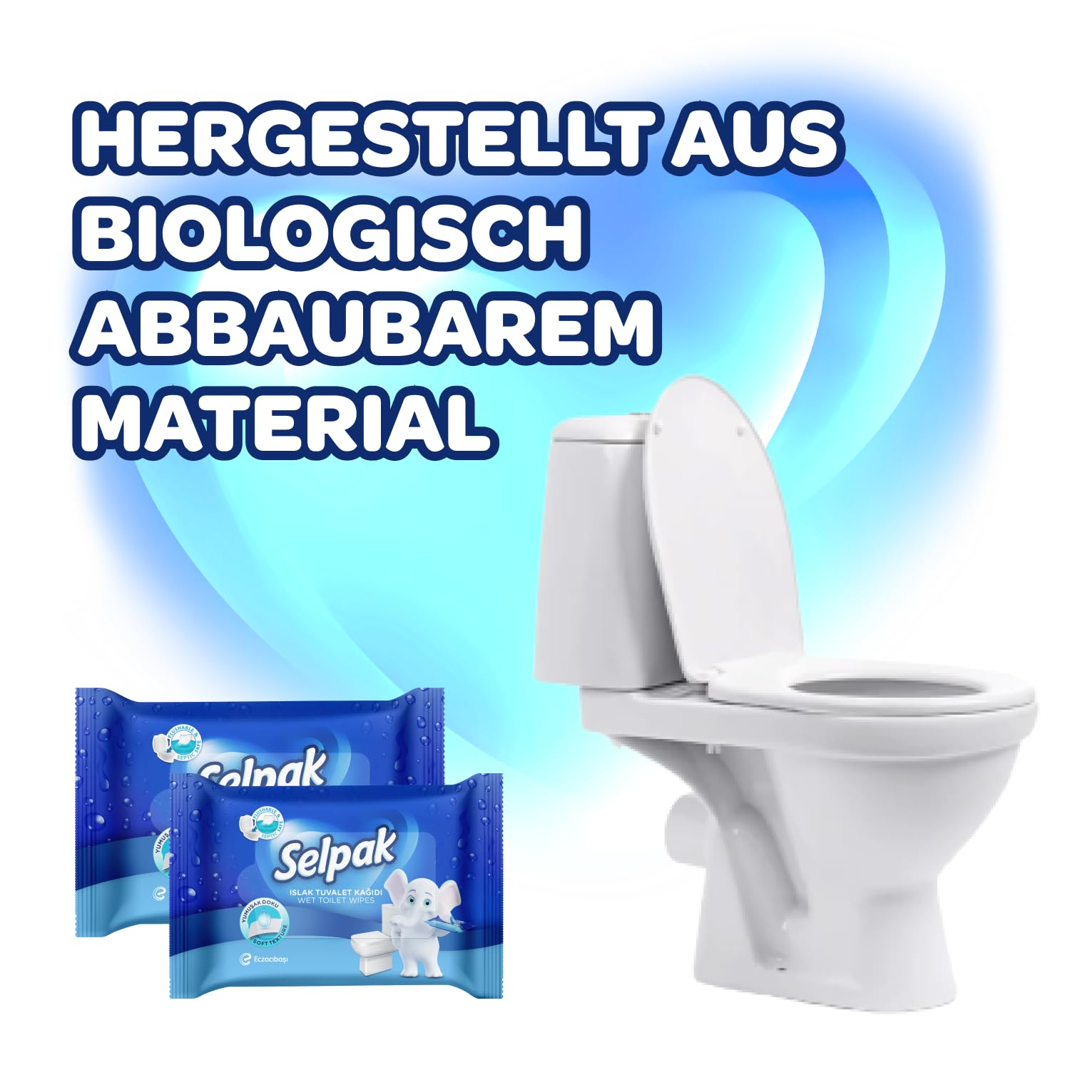 Selpak Wet Wipes Feuchtes Toilettenpapier 1008 Tücher 24 Packungen spülbar