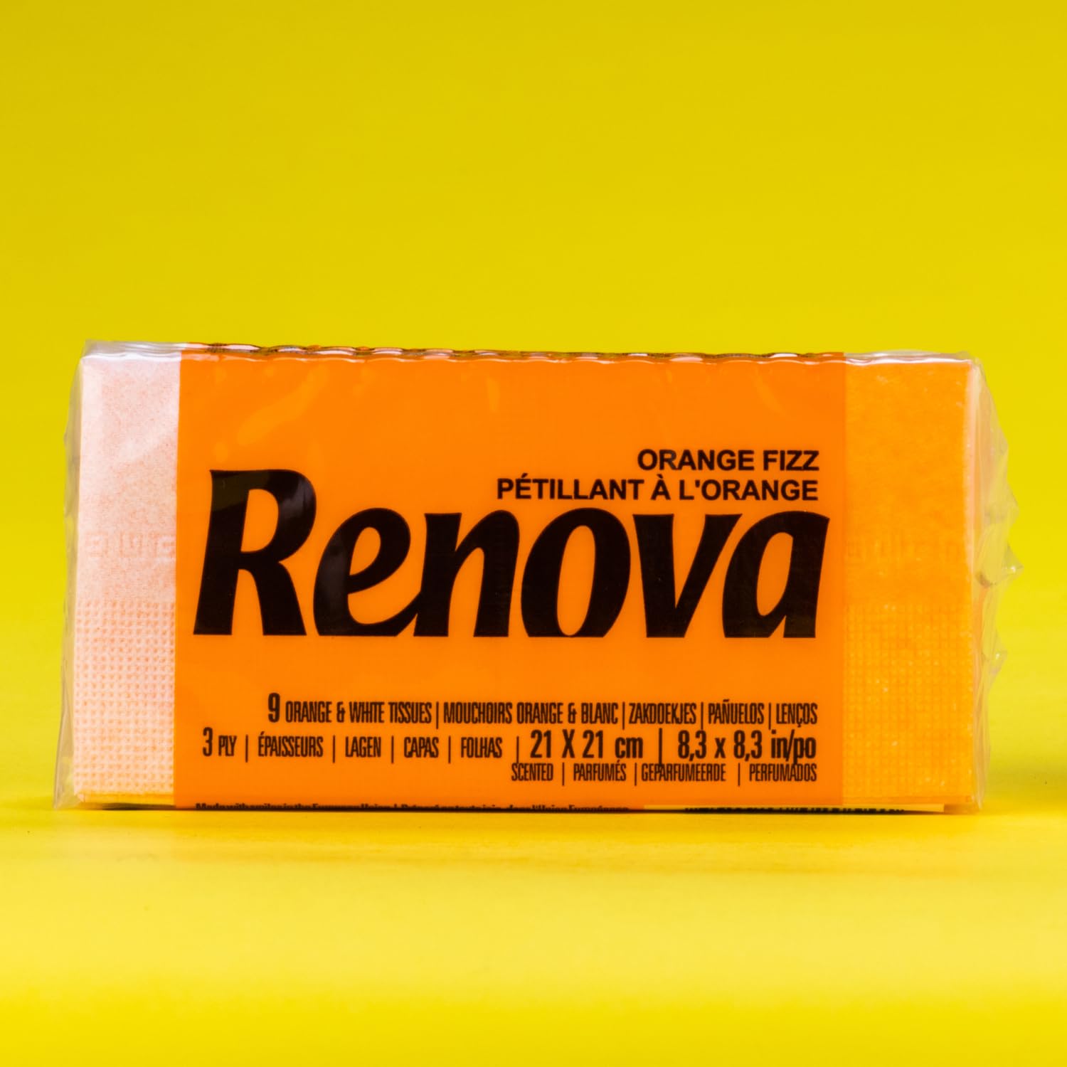 Renova Tissues ORANGE FIZZ Taschentücher, 6 Packungen, Orangenduft