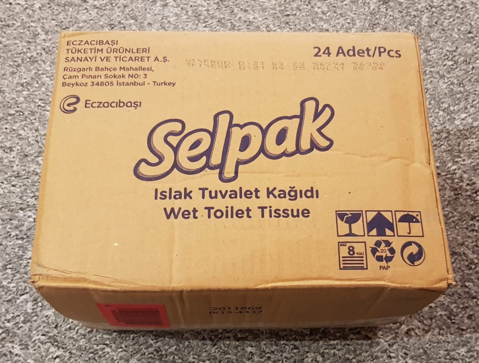 Selpak Wet Wipes Feuchtes Toilettenpapier 1008 Tücher 24 Packungen spülbar