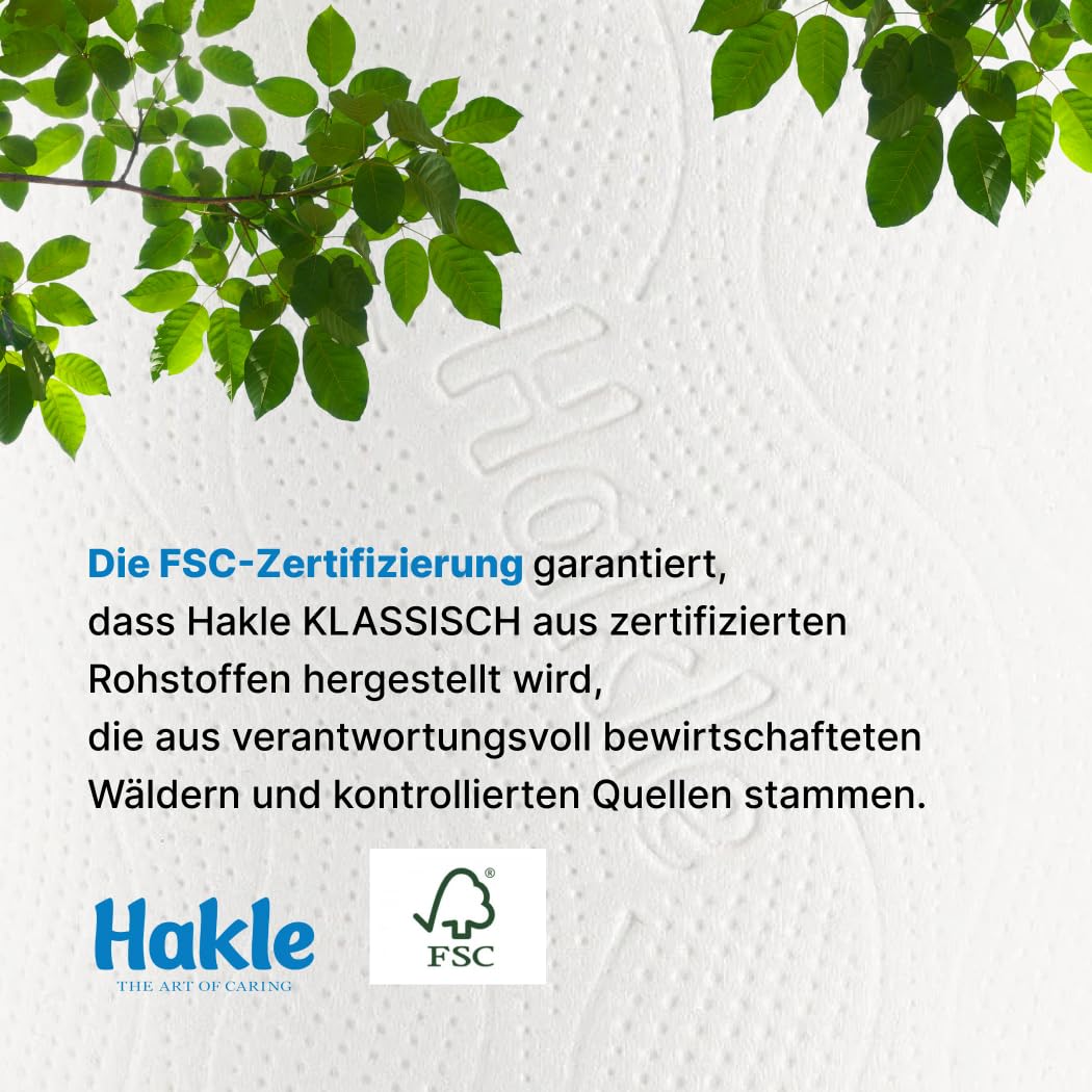 Hakle Klassisch Toilettenpapier 80 Rollen, 3-lagig und weiß