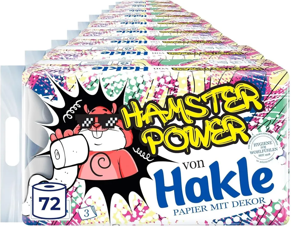 Hakle Hamster Power Toilettenpapier 8 x 9 Rollen, FSC-zertifiziert