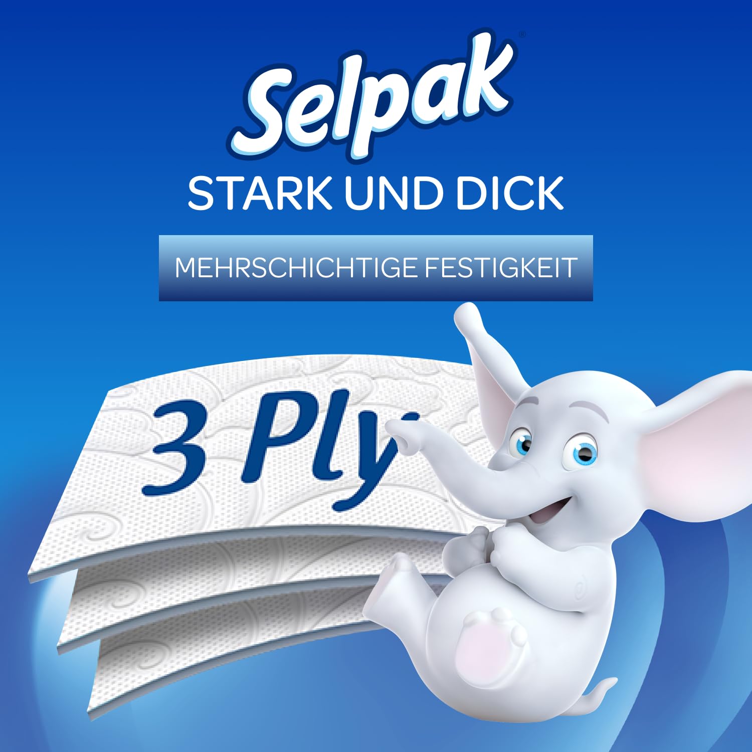 Selpak Deluxe Toilettenpapier 96 Rollen, 3-lagig mit Baumwollfasern