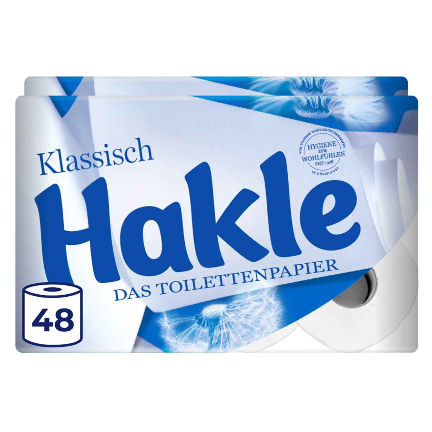Hakle Klassisch Toilettenpapier 80 Rollen, 3-lagig und weiß
