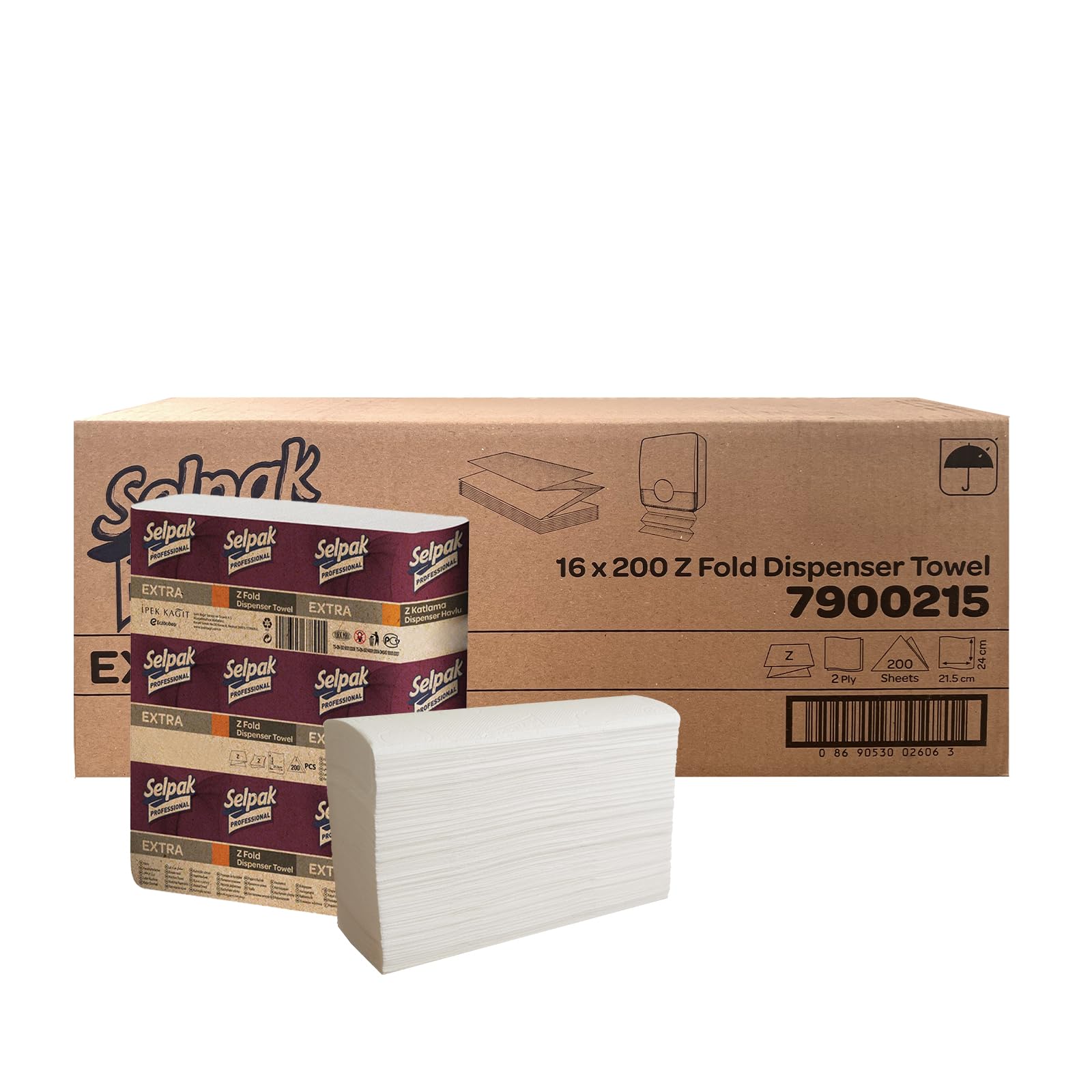 Selpak Paper Towels Professionelle Papierhandtücher 16 Packungen Z-Falz
