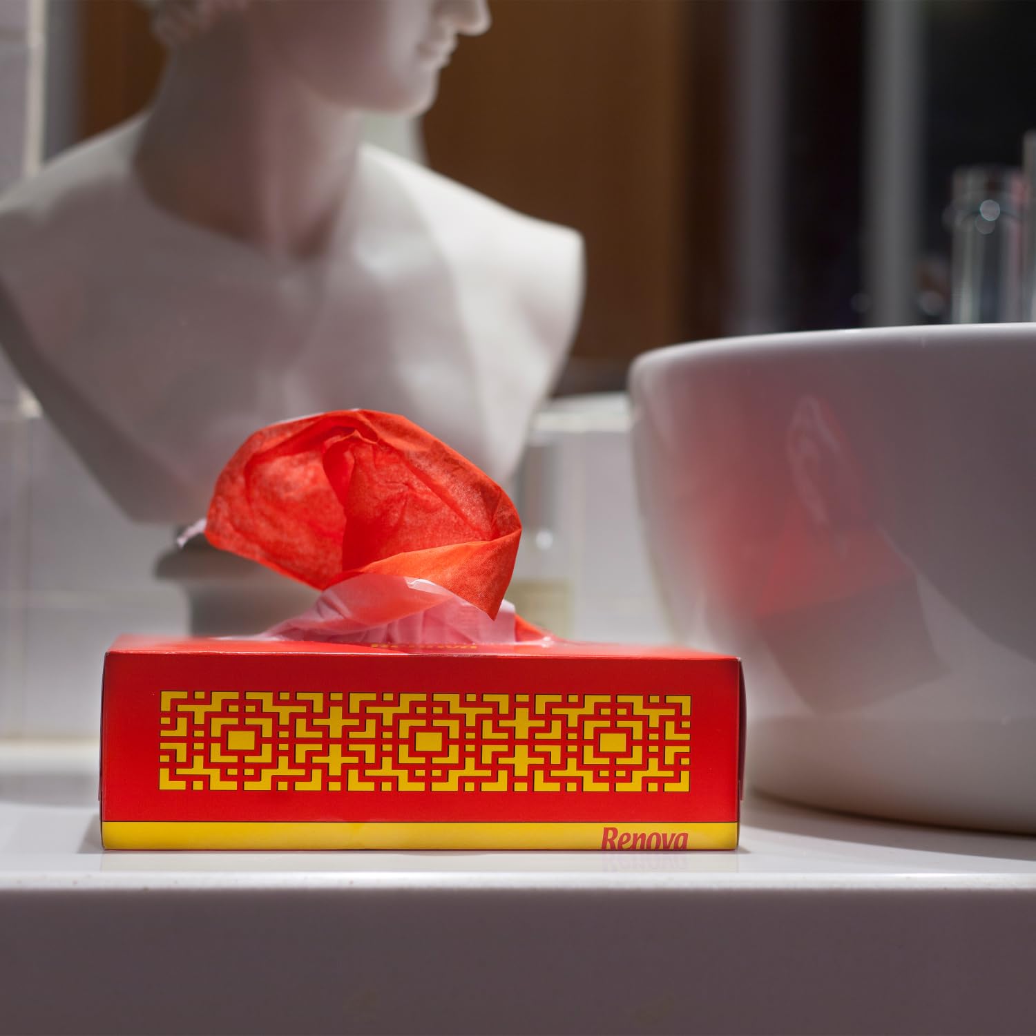 Renova Tissues RED Facial Kosmetiktücher 80 Stück rot 3-lagig