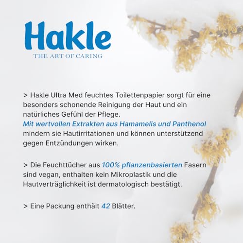 Hakle Feucht ULTRA MED Feuchttücher 12 Packungen mit Panthenol