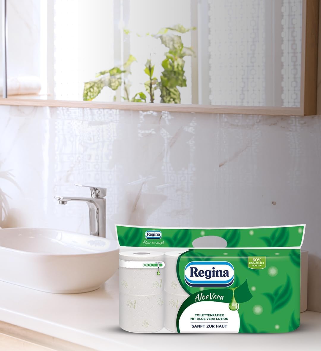 Regina Aloe Vera Toilettenpapier 56 Rollen 3-lagig mit Aloe-Vera-Duft