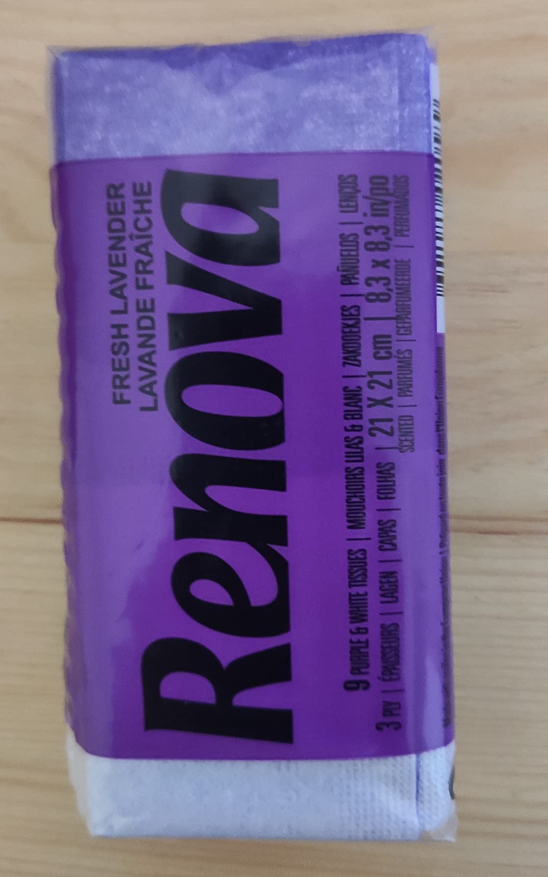 Renova Tissues Red Label Taschentücher lila, Lavendelduft, 6 Päckchen