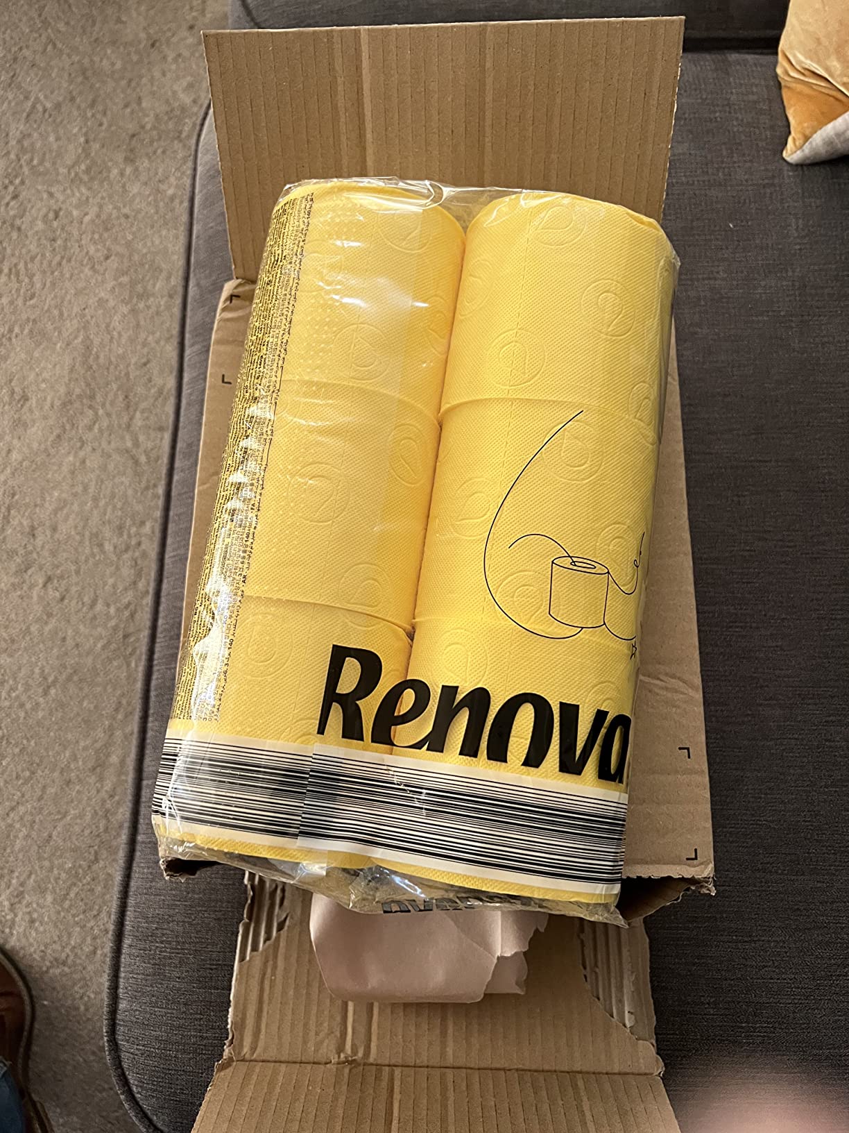 Renova Toilet Paper Yellow Toilettenpapier 6 Rollen, duftend