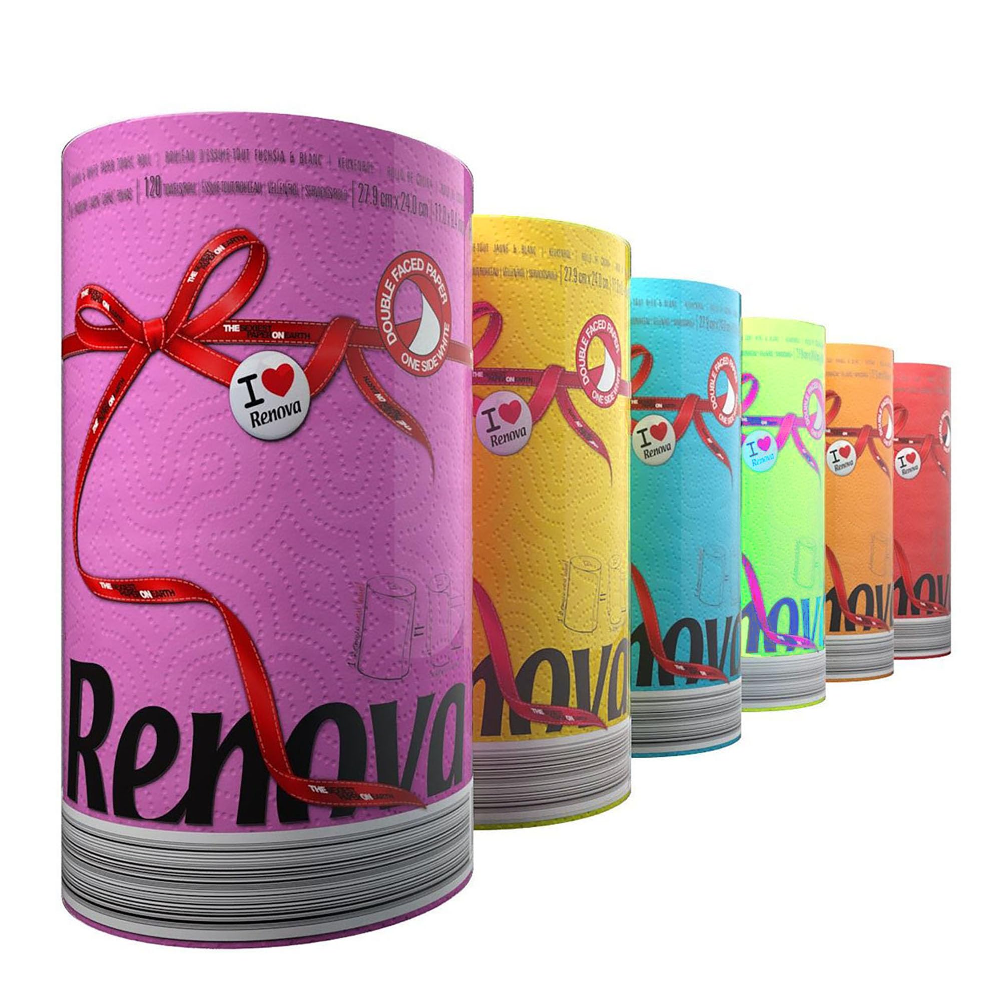 Renova Kitchen Roll Pink Paper Towel 1 Roll, rosa