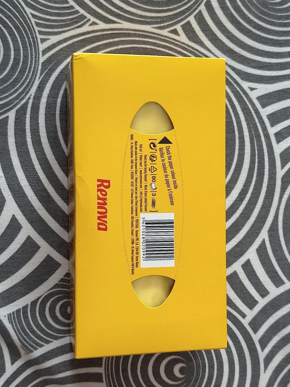 Renova Red Label Gesichtstücher 80 Stück, gelb