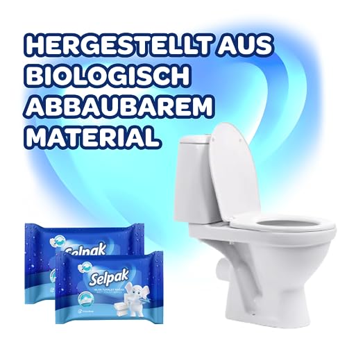 Selpak Wet Wipes Feuchtes Toilettenpapier 1008 Tücher 24 Packungen spülbar