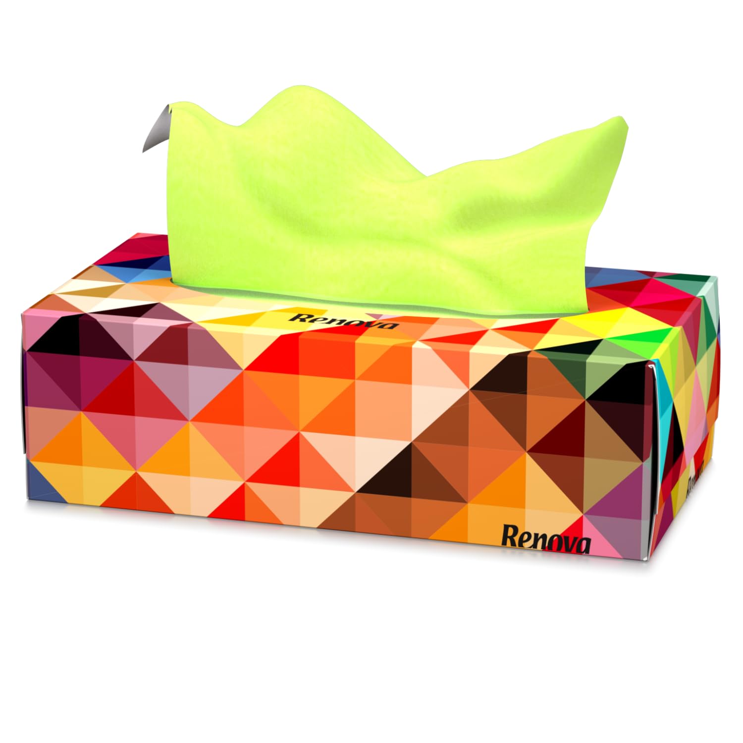 Renova Tissues TWO COLOUR Facial Taschentücher 80 Stück, zweifarbig