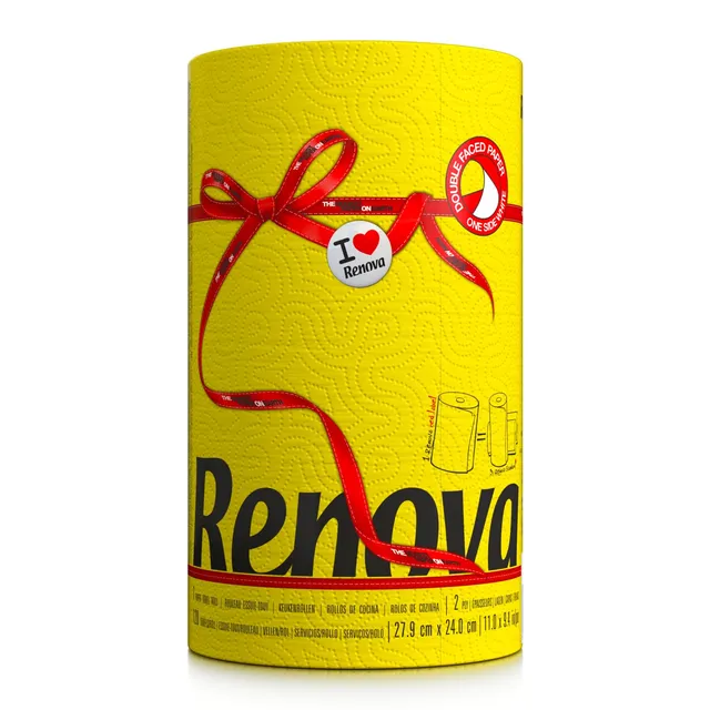 Renova Kitchen Roll YELLOW Paper Towel Küchenrolle 2 Stück gelb