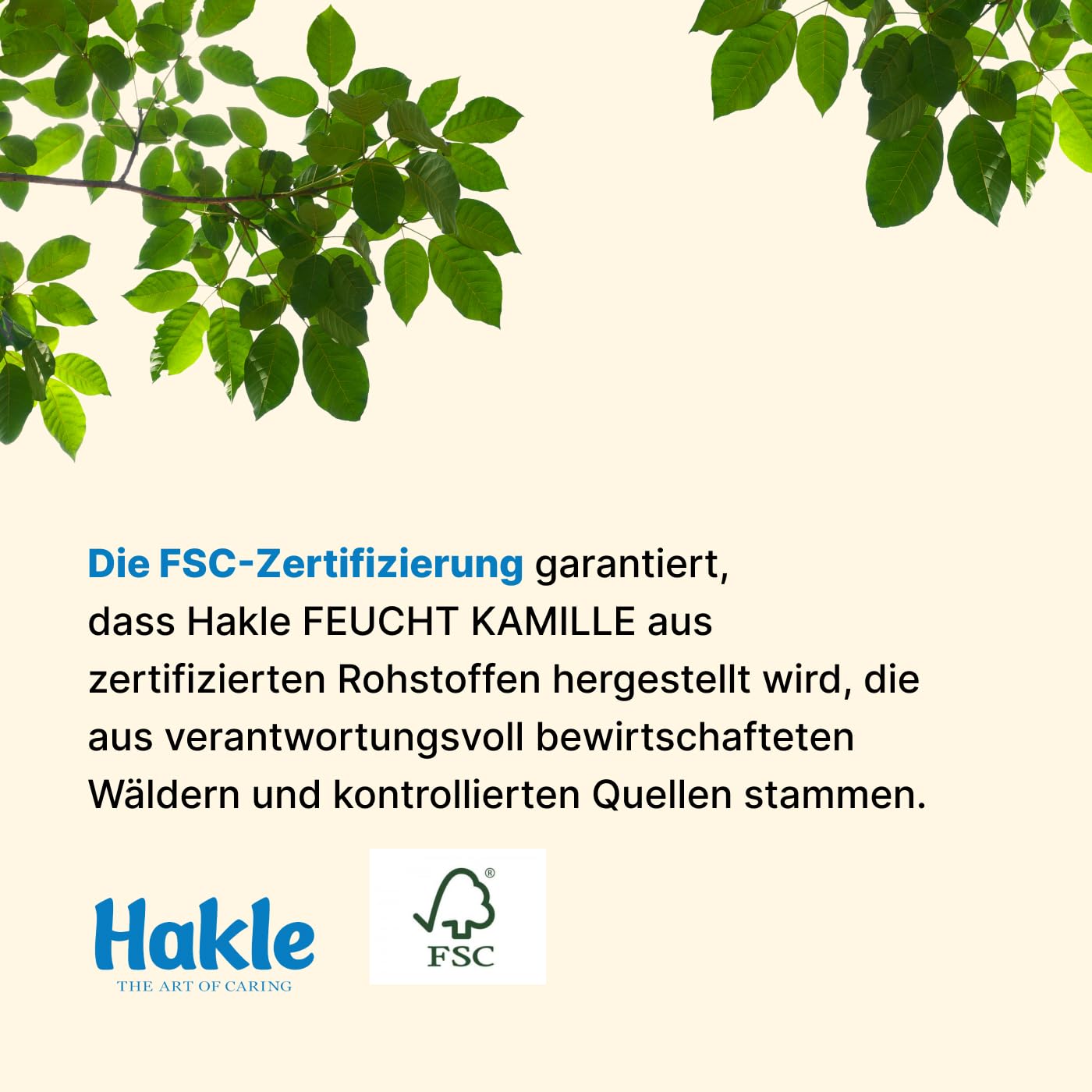Hakle Kamille & Aloe Vera Feuchtes Toilettenpapier, 12 Packungen, vegan