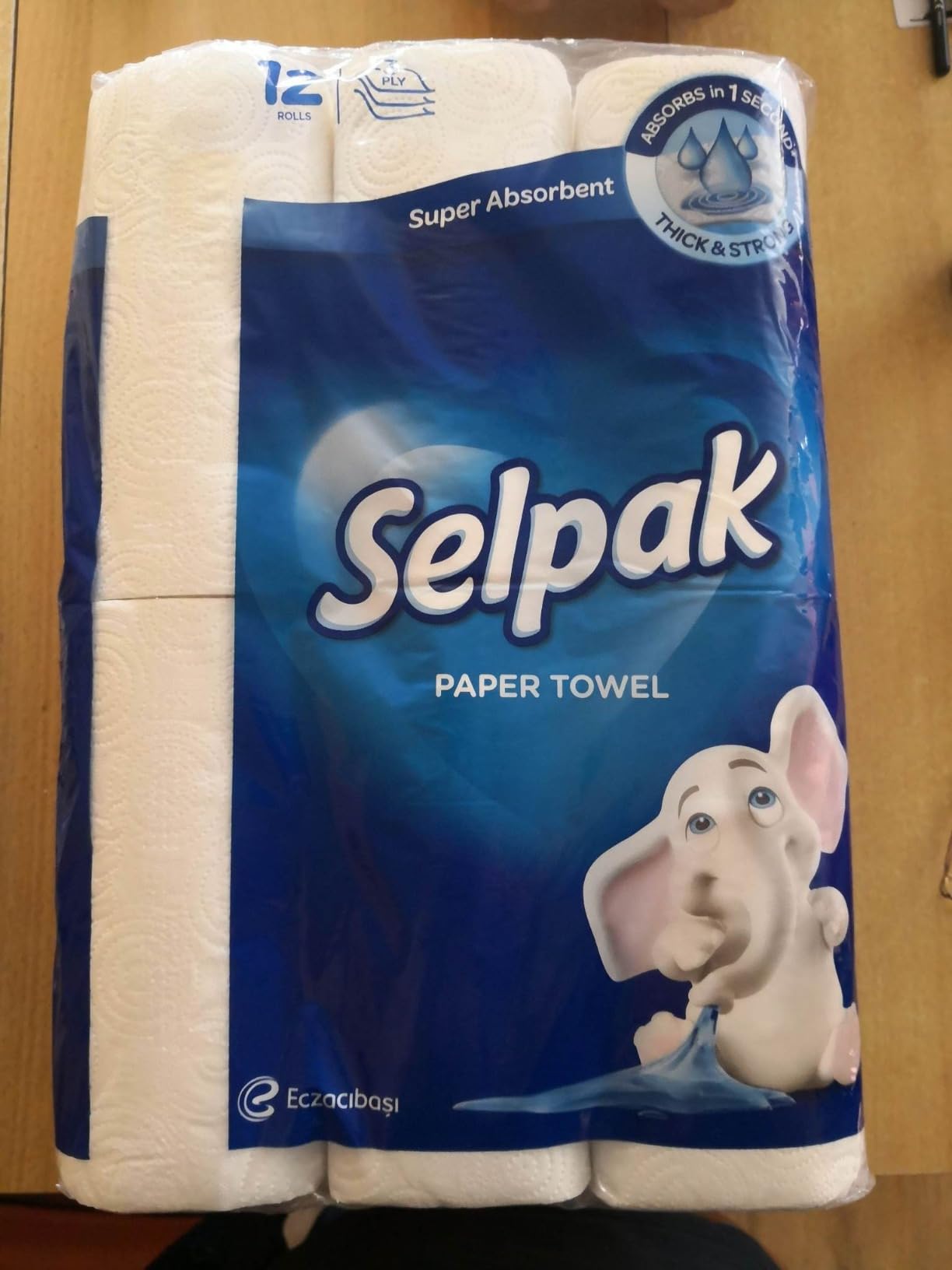 Selpak Paper Towels Küchenpapier, 48 Rollen à 75 Blatt, 3-lagig