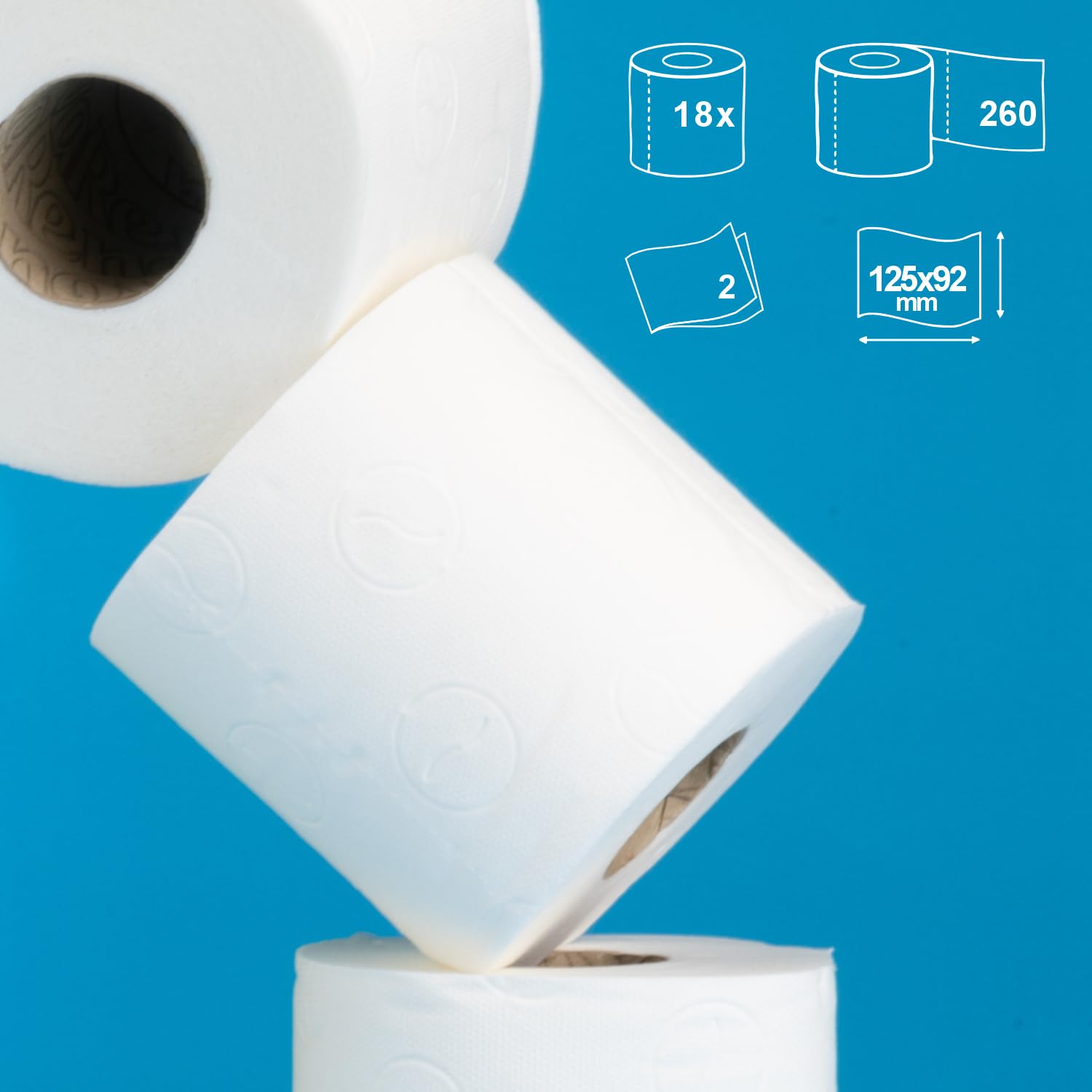 Renova Toilet Paper SUPER DOUBLE Toilettenpapier 9 Rollen 260 Blatt