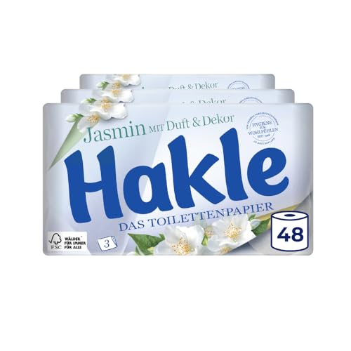 Hakle Jasmin Jasminduft & Dekor Toilettenpapier 48 Rollen, 3-lagig