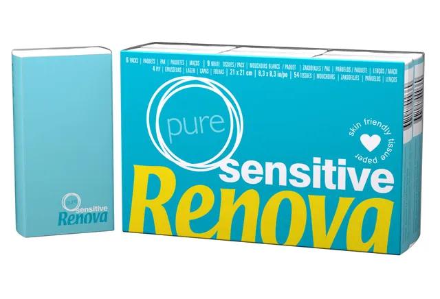 Renova Tissues Sensitive Pure Taschentücher 6 x 9, duftfrei